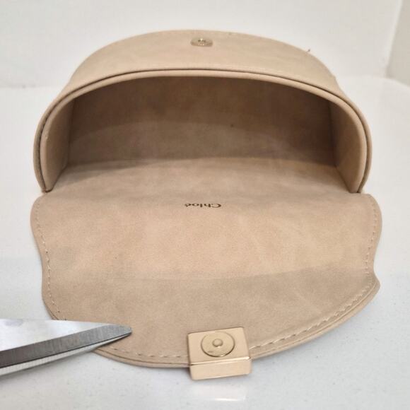 Authentic Chloe CE153S Gold Metal Pierced Round Gradient Sunglasses Case Italy